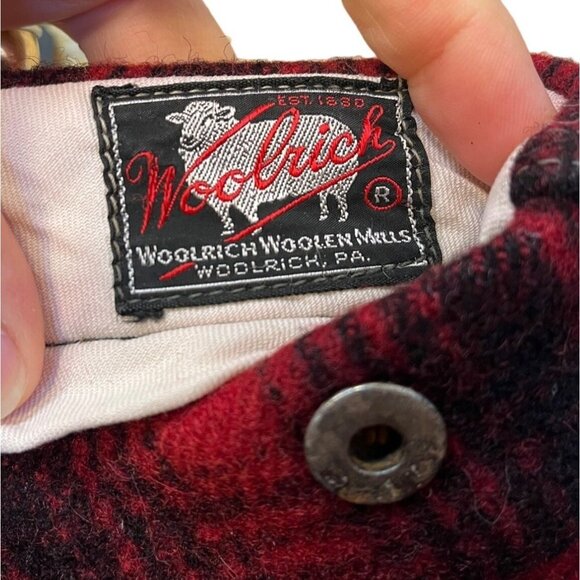 Vintage 1940s Woolrich Mens Plaid Wool Hunting Pants 40 x 31 Red Black Workwear - Picture 3 of 8